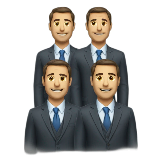 three businessman sticker