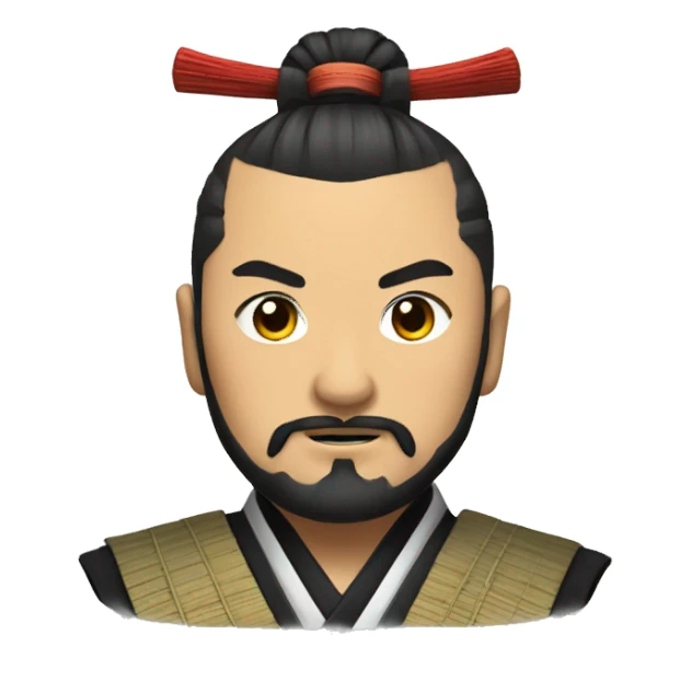 japanese topknot samurai sticker