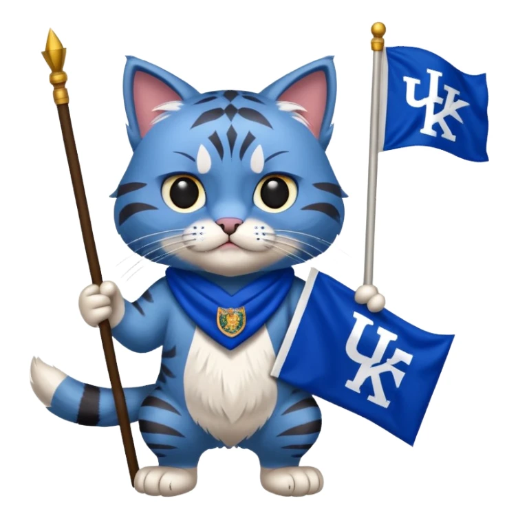 Kentucky Wildcat with flag sticker