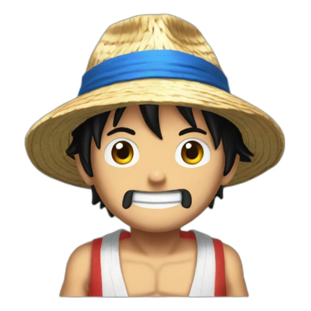luffy avec une robe bleu sticker