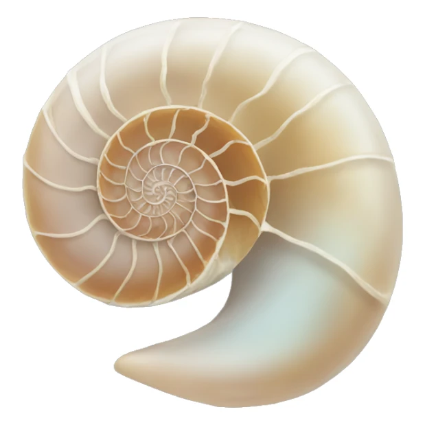 Nautilus shell sticker