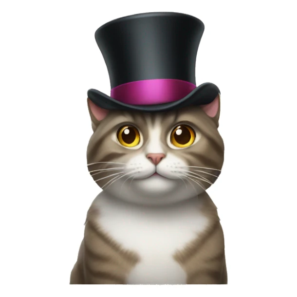 cat with tophat sticker