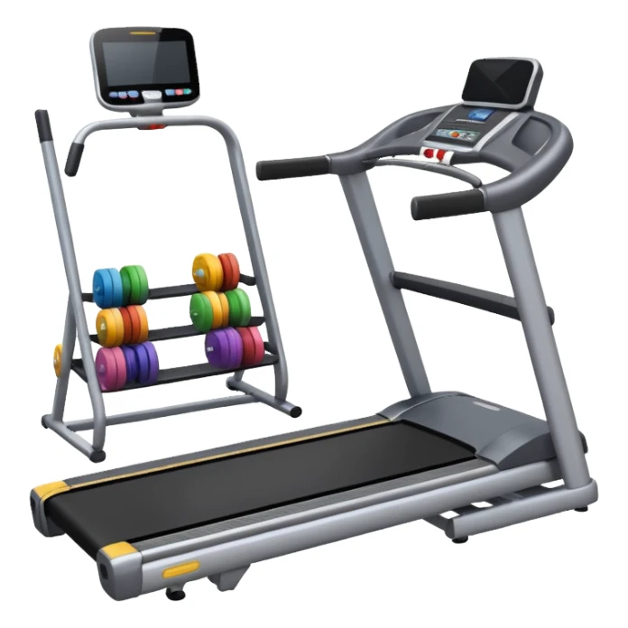 hantelbank mit laufband sticker