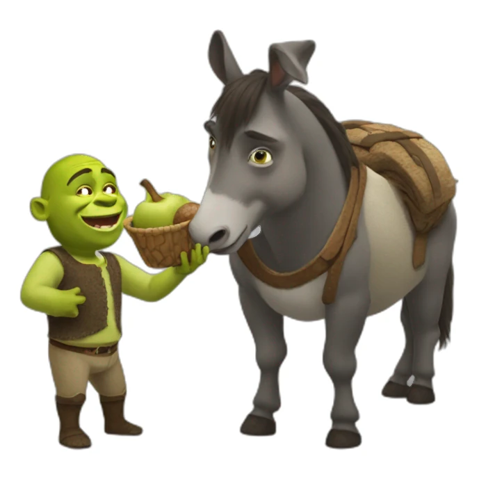 Shrek eating the donkey sticker