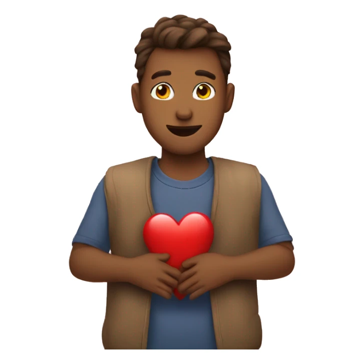 Emoji hugging heart sticker