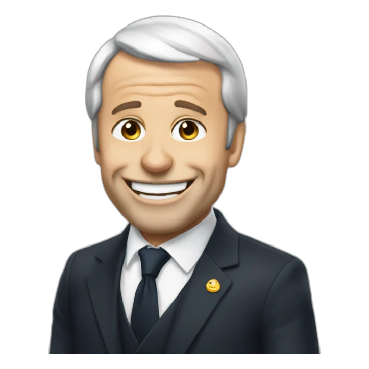 Macron mort de rire  sticker