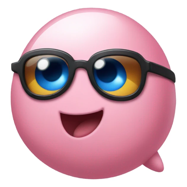 Kirby with sunglasses  sticker
