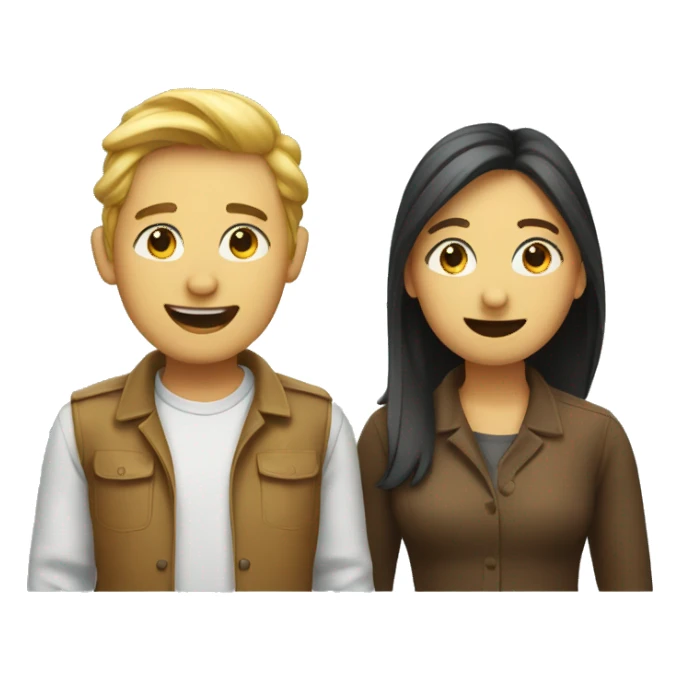 two people talking to each other sticker