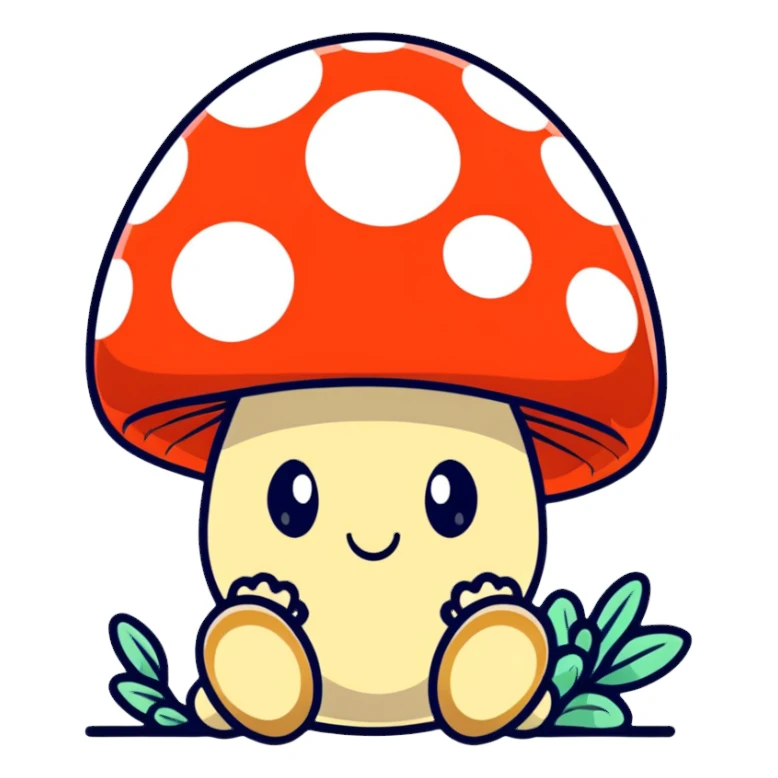 Mushroom baby sticker