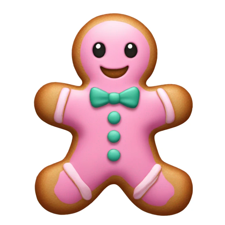 Pink gingerbread man  sticker