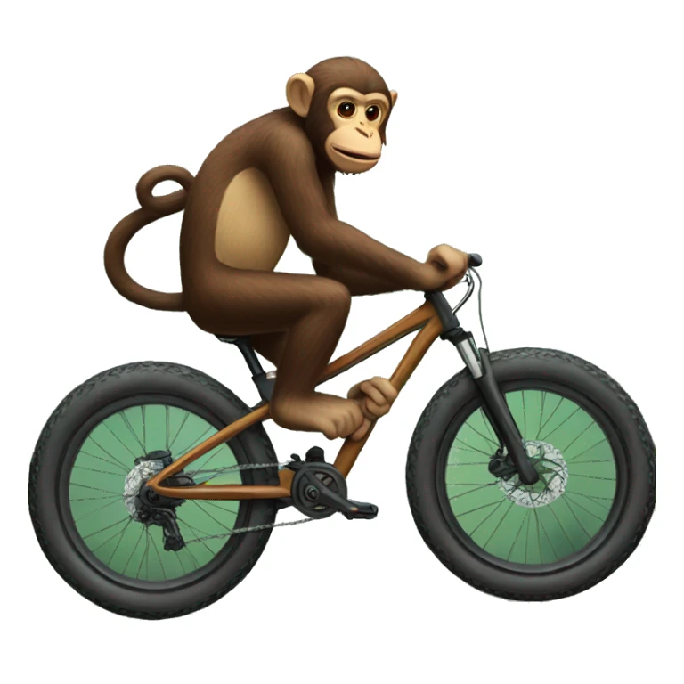Monkey on a mountain bike sticker