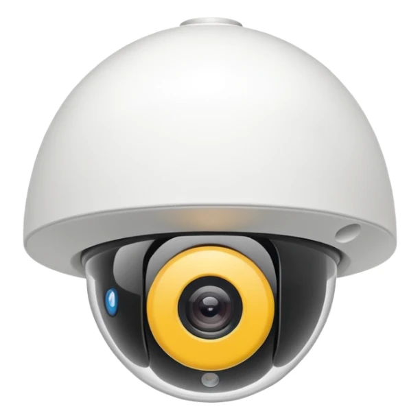 beyaz güvenlik kamerası sticker