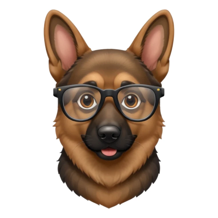 German shepherd wearing cool glasses sticker