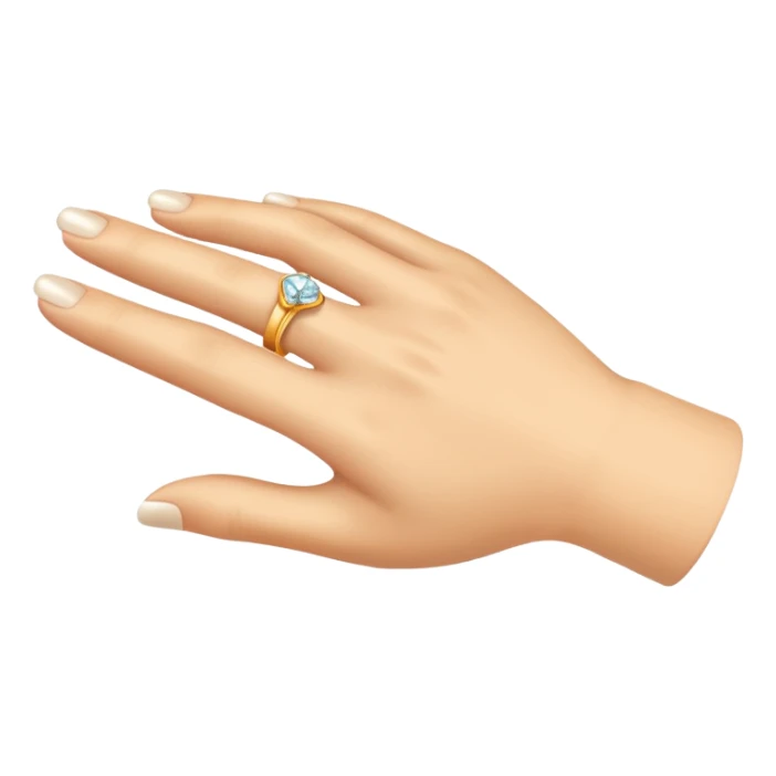 hand with wedding ring sticker