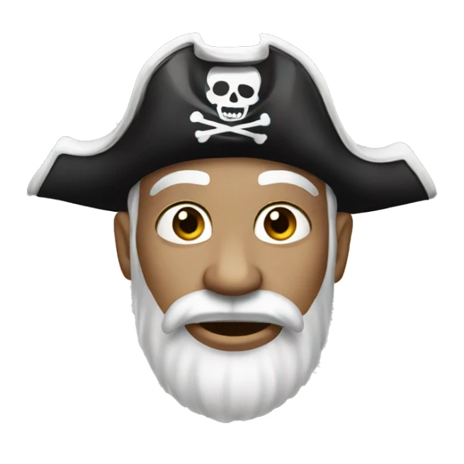 pirate with white skin, portrait  sticker