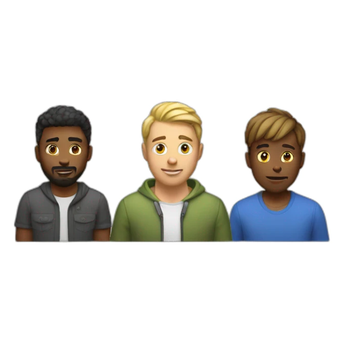 Three white 36yr old men playing video games sticker