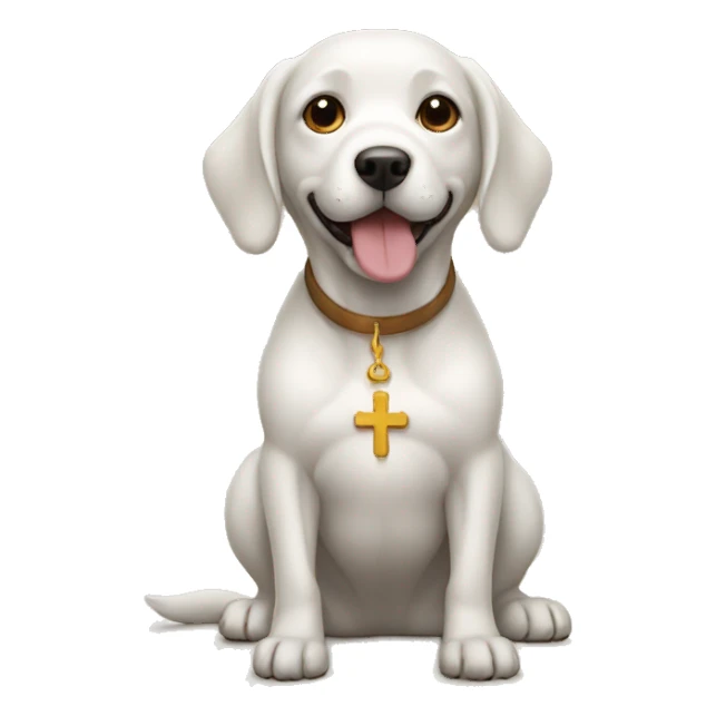 Dog inventing religion sticker