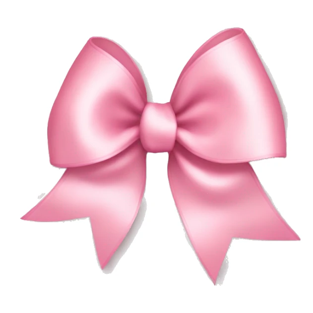 light pink ribbon bow sticker