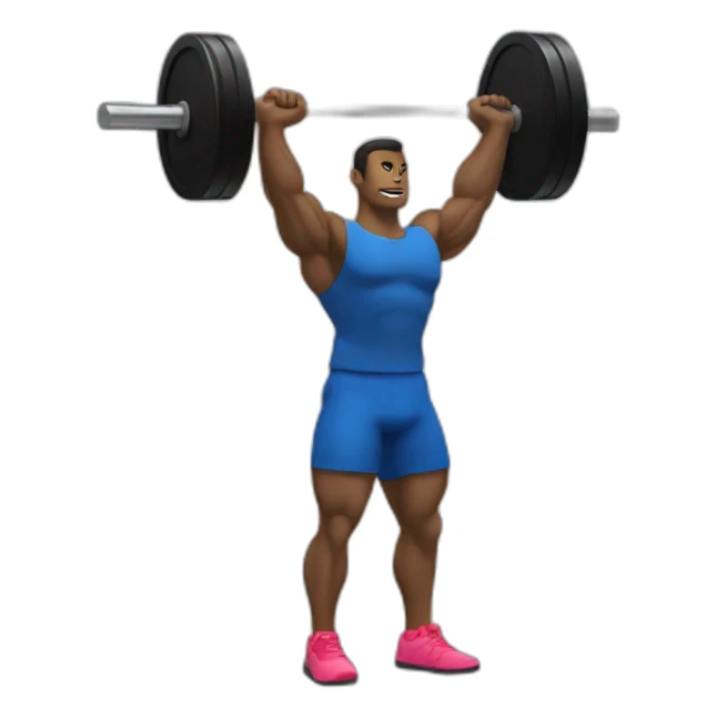 barbell military press sticker