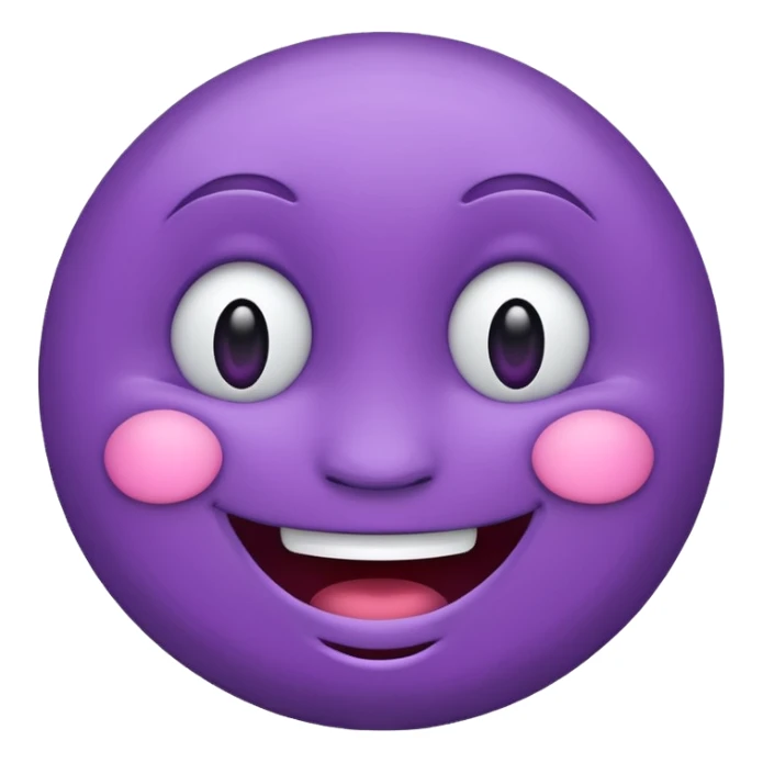 purple happy face sticker