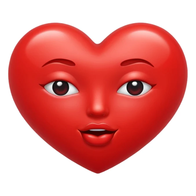 Heart with a kiss sticker