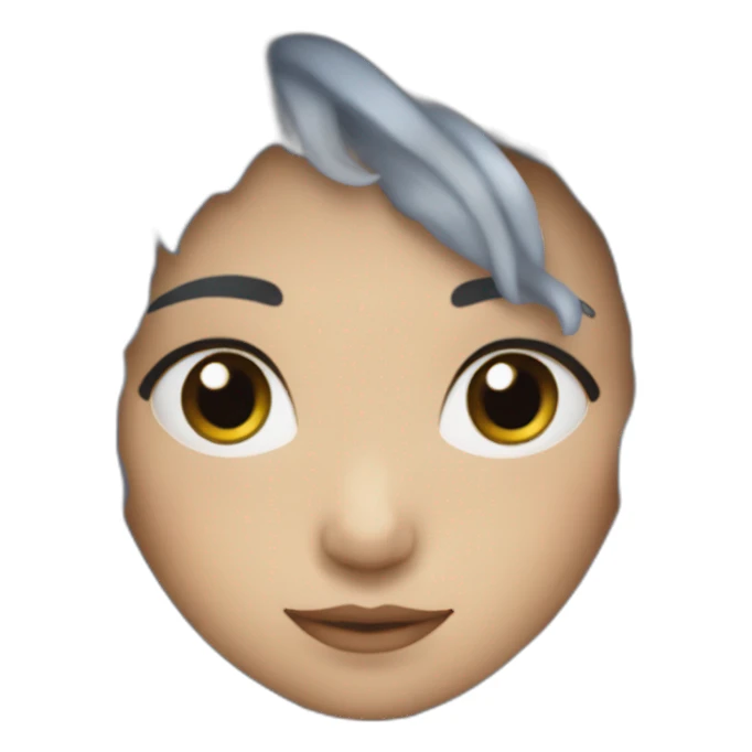 Chiby cheveux bleu colère sticker