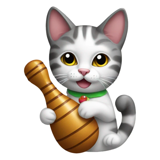 Cat with maracas  sticker