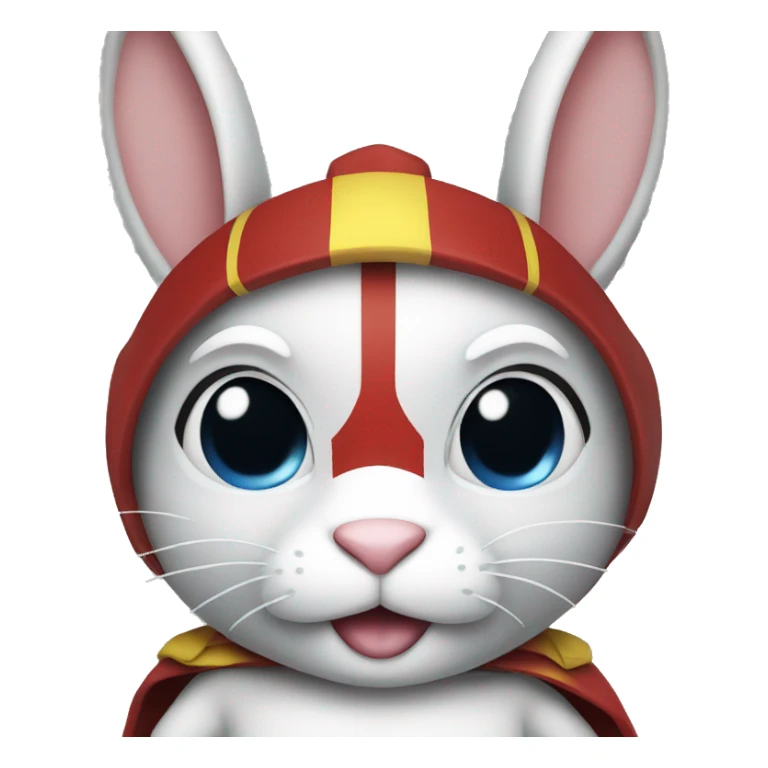 Rabbit dressed as funny super hero sticker