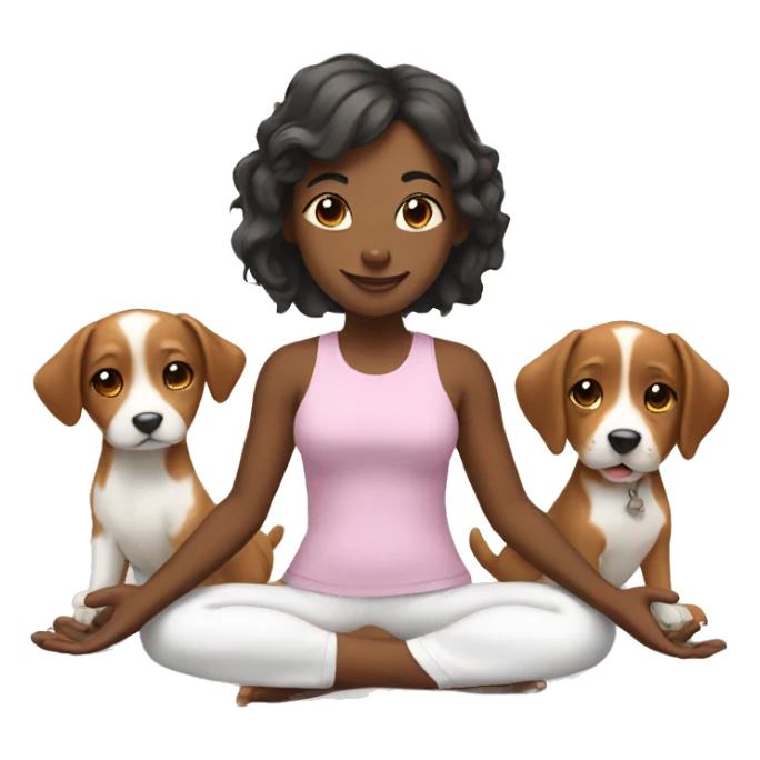 yoga with puppies sticker