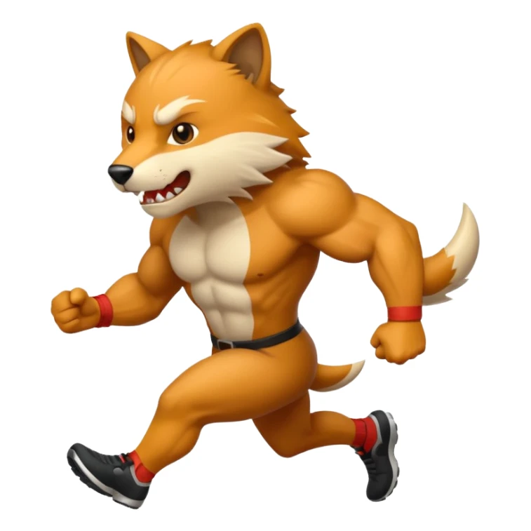 fast aggressive running animal emoju sticker