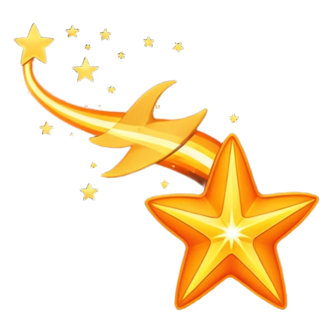 Bright shooting star sticker
