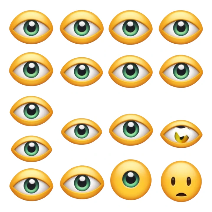 Chars with eyes sticker