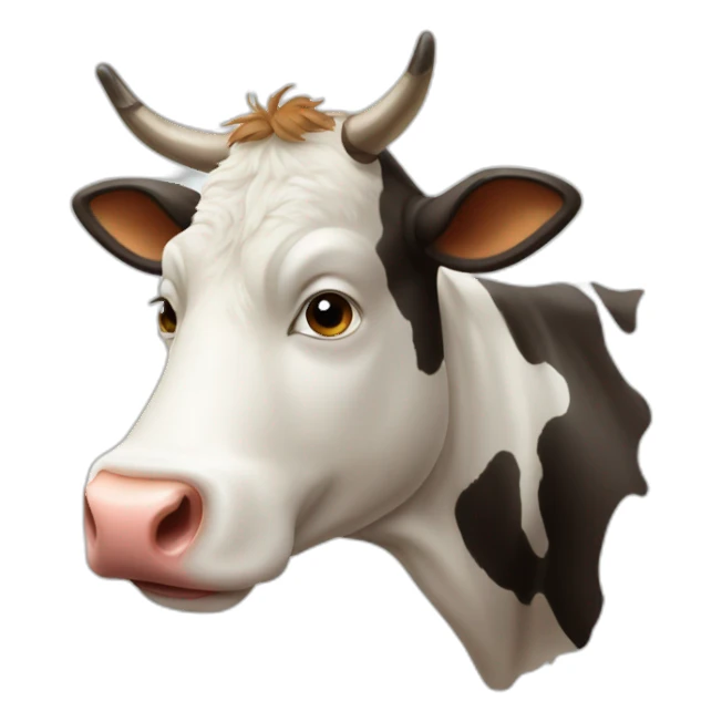 cow pensative sticker