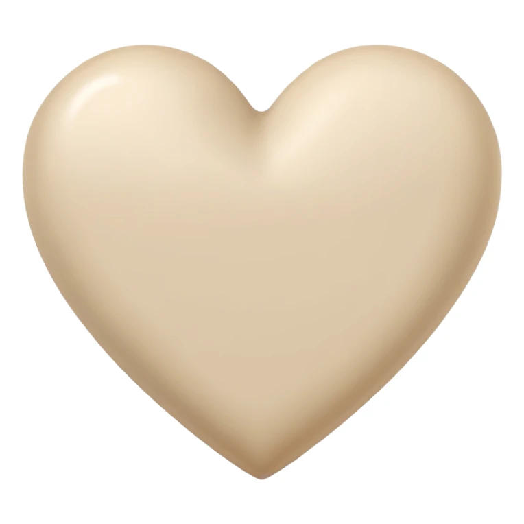Pale beige bulky heart sticker
