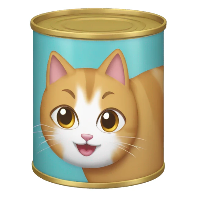 cat food can sticker