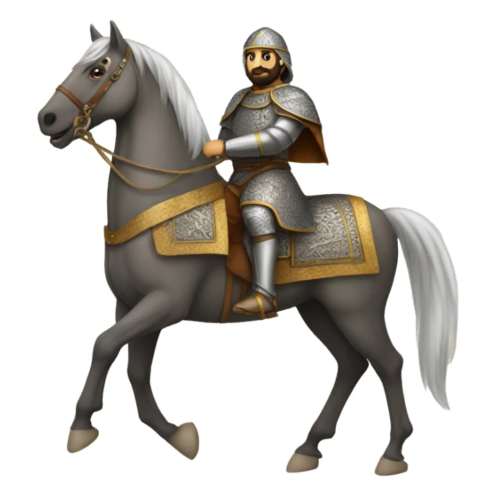 Persian medieval commander on a horse sticker