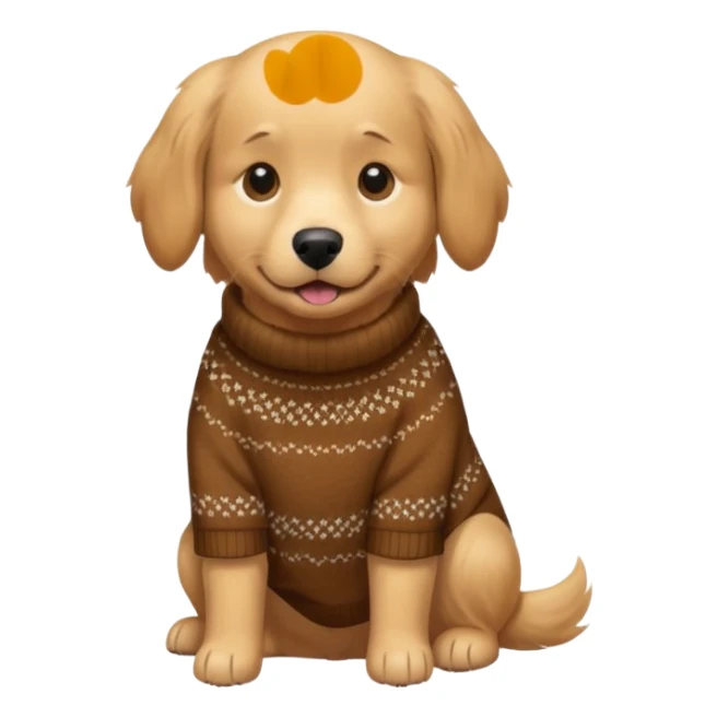 dog wear a sweater sticker