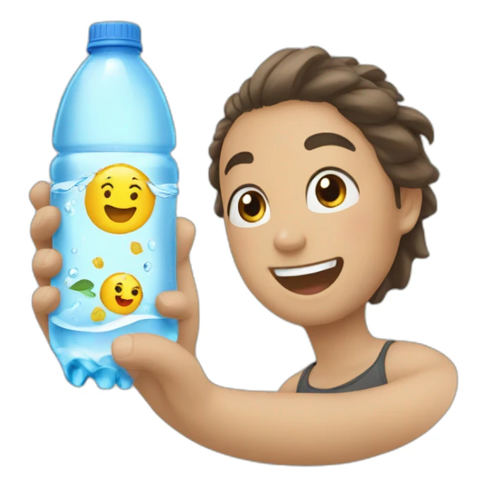 Kawaii water bottle sticker