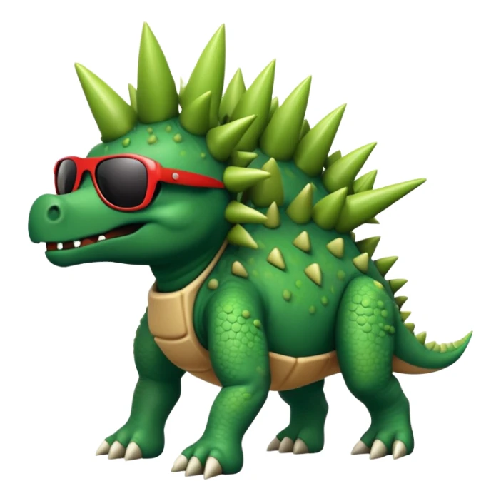 Stegosaurus with sunglasses sticker