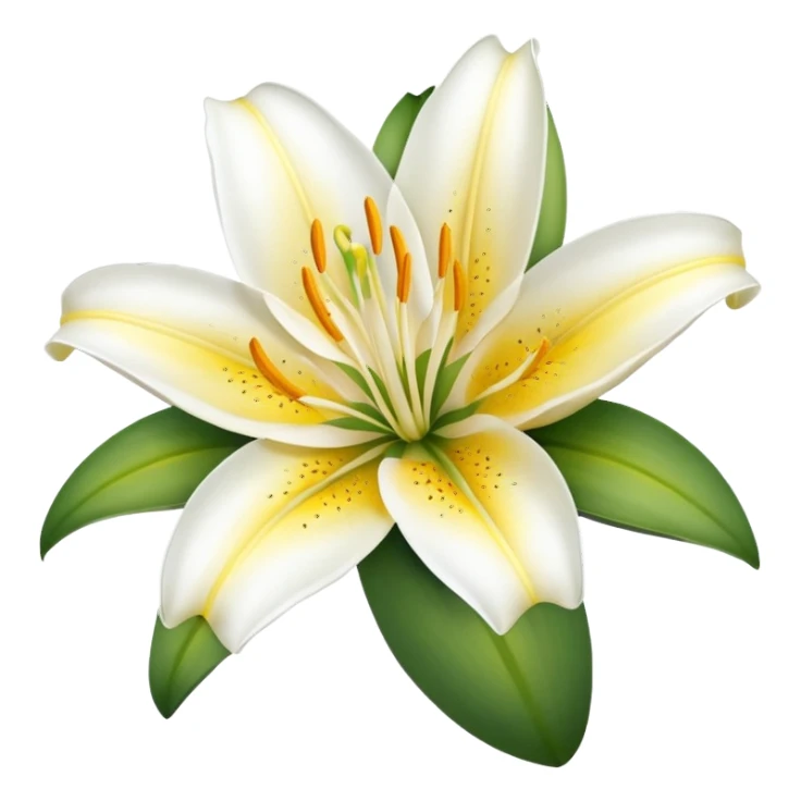 lily flower with yellow center sticker