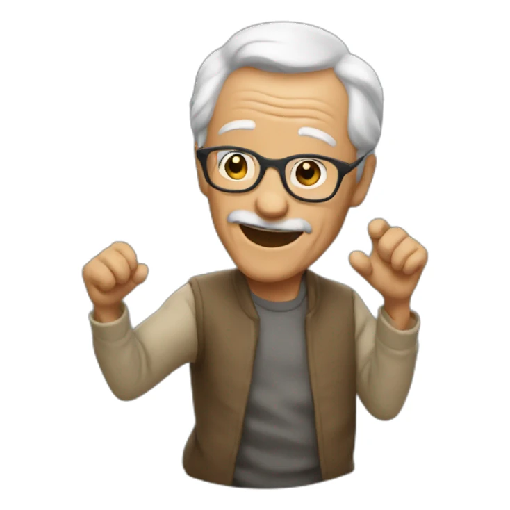 GRAND FATHER DANCING sticker