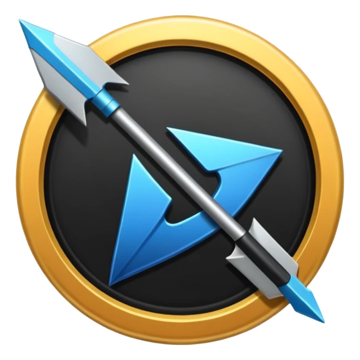 a black arrow sticker