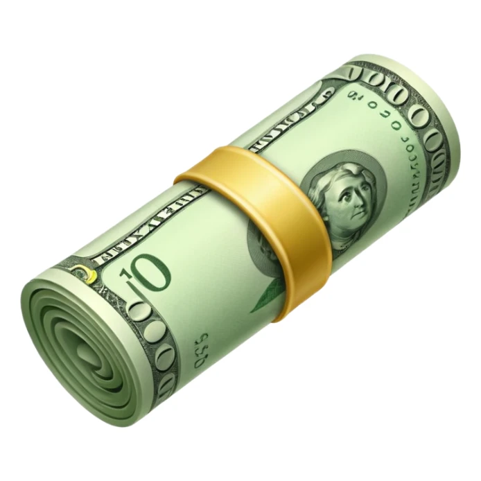 money in tube sticker