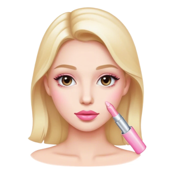 Light pink lip gloss tude sticker