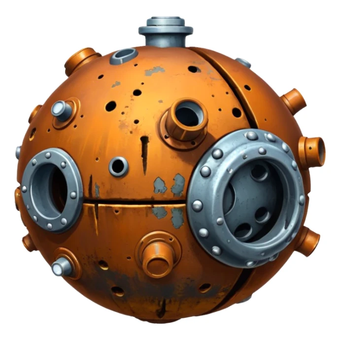 hyper realystic sea ​​mine sticker