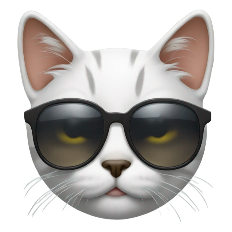 Cat with sunglasses sticker