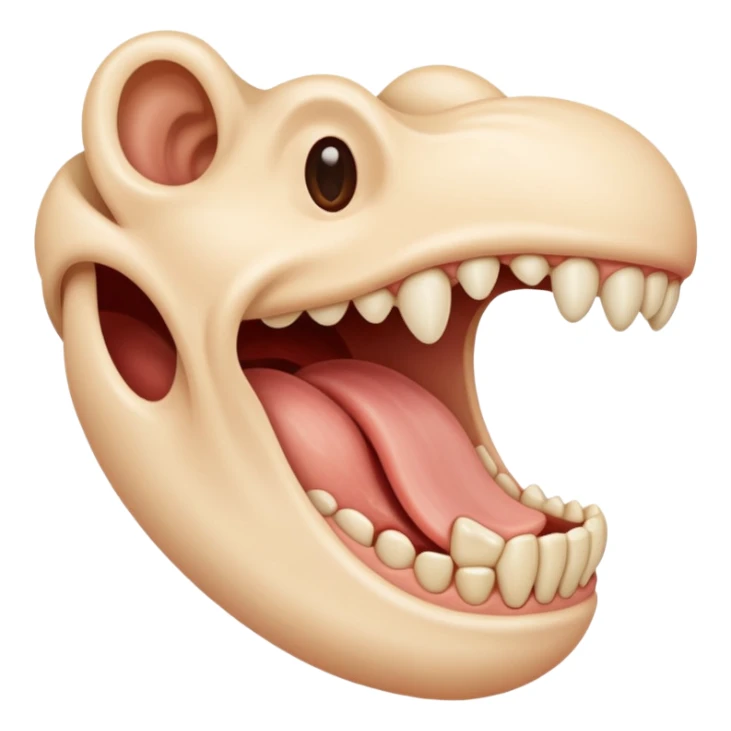 A mouth biting an ankle sticker