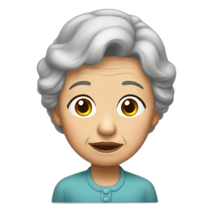 Grand mère triste sticker