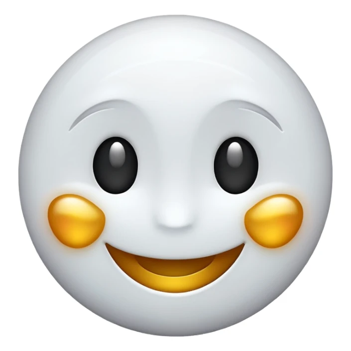 glitter white emoji smile sticker
