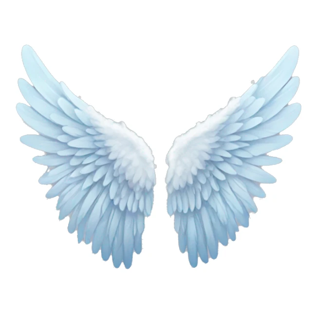 Iced angel wing sticker